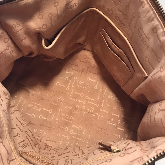 Fossil Vintage Re-Issue Camel Leather Satchel - Picture 6 of 7